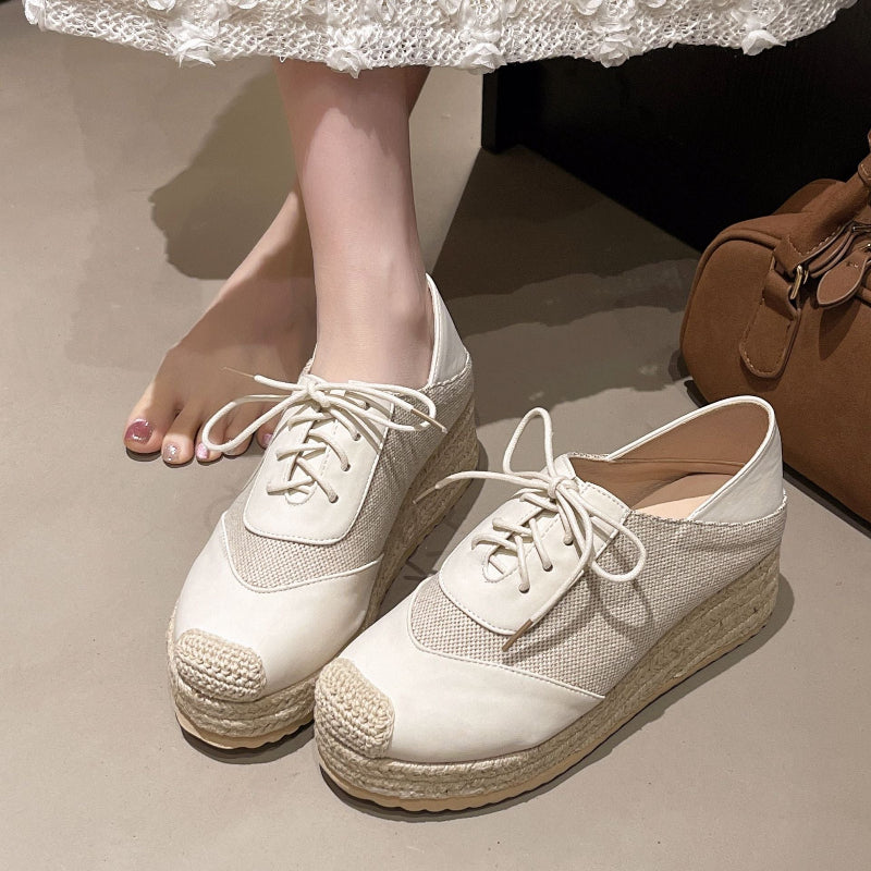 Damen Orthopädische Espadrille Sneaker Beige Boho Stil