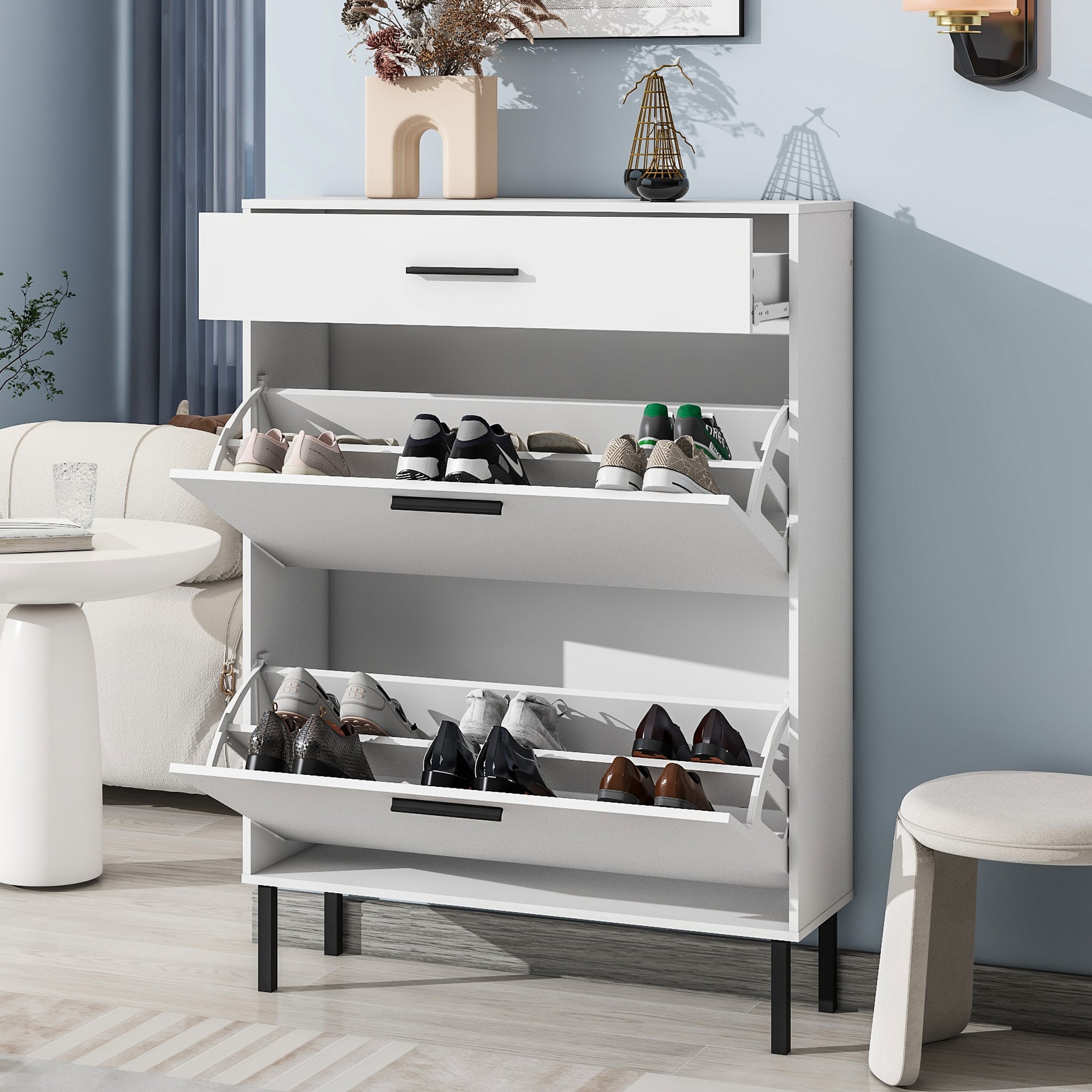 White Shoe Cabinet