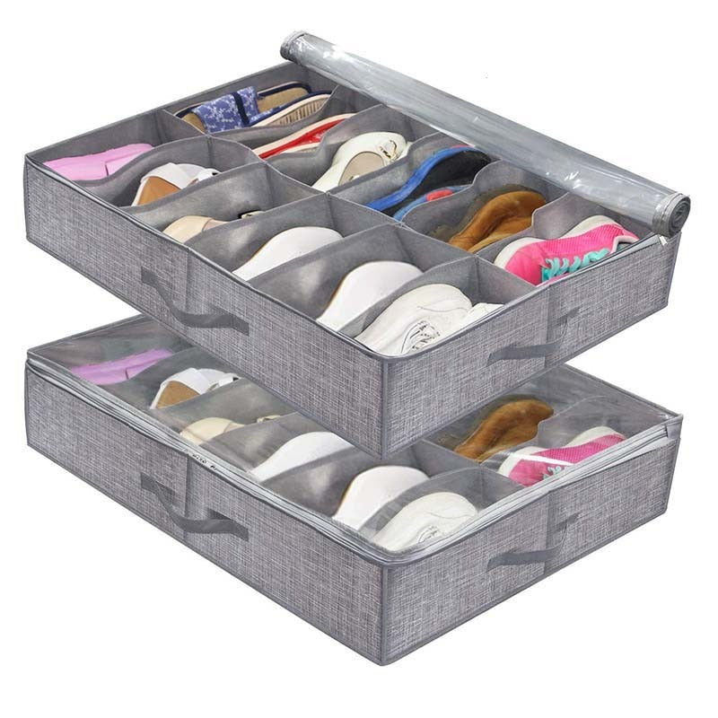 Foldable Under Bed Shoe Storage Organizer