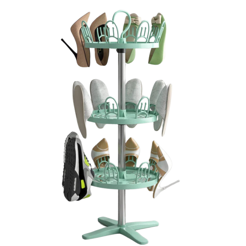 Multi-Use Rotating Shoe Drying Rack