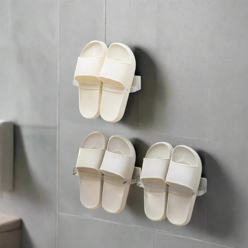 Wall-mounted-Bathroom-Slipper-Organizer