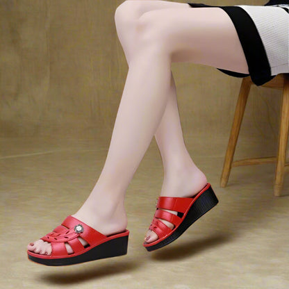 Fashion Plateausandalen Damen 5 cm Absatz Schwarz Gr. 38