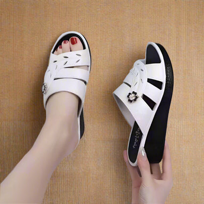 Fashion Plateausandalen Damen 5 cm Absatz Schwarz Gr. 38