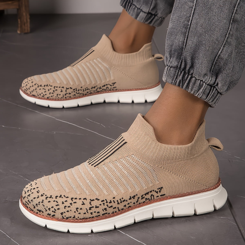 Klassischer Look Herren Slipper Sneaker Grau Meliert