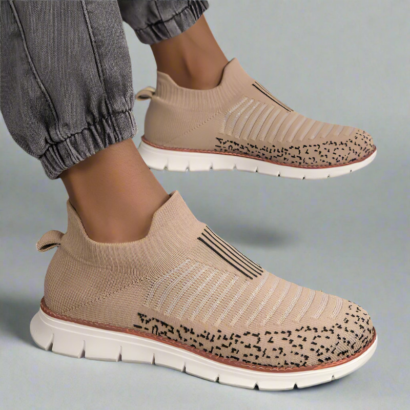 Klassischer Look Herren Slipper Sneaker Grau Meliert