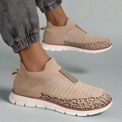 Klassischer Look Herren Slipper Sneaker Grau Meliert