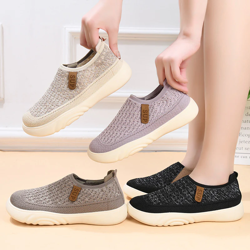 Sup Walkingschuhe Atmungsaktiv Slip On Orthopädische Sohle