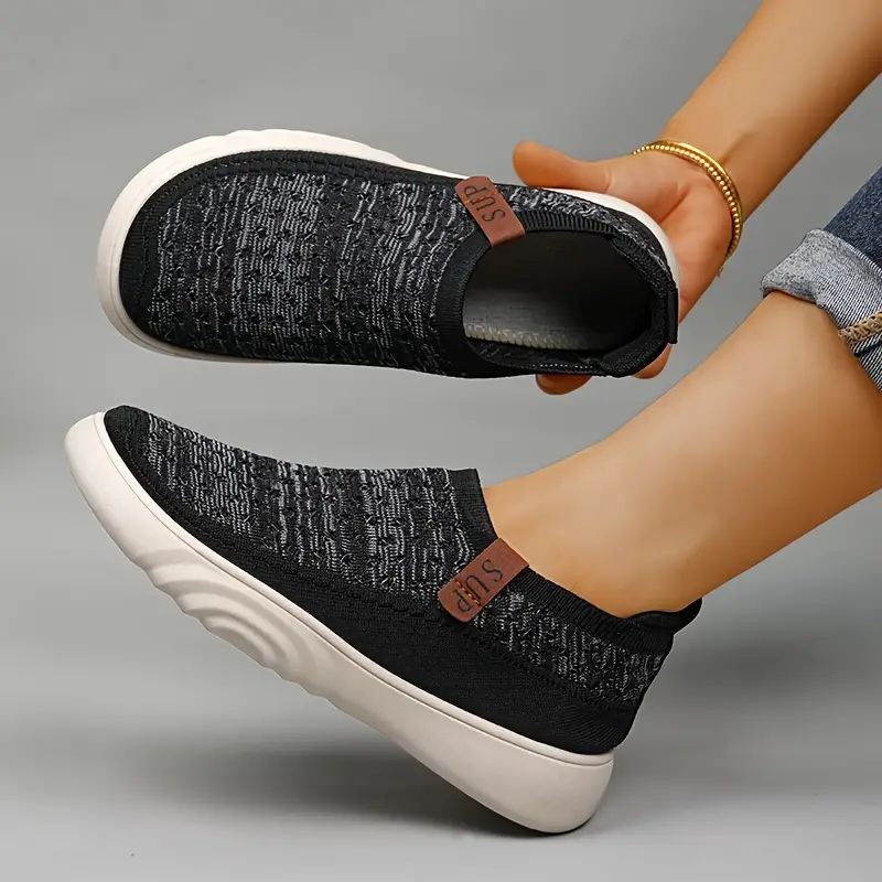 Sup Walkingschuhe Atmungsaktiv Slip On Orthopädische Sohle