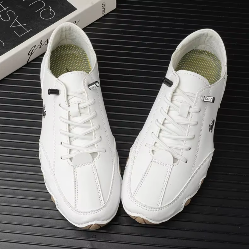 ANS Barefoot Sneaker Weiß Leder Weite Zehenbox Minimal