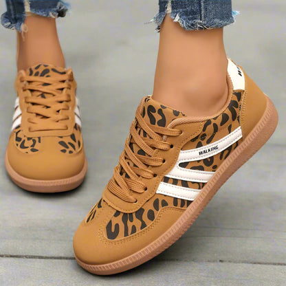 Urban Leopard Patchwork Sneaker Damen RutschfesteSohle