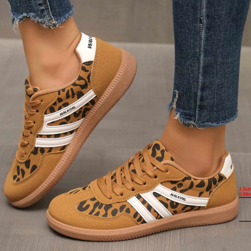 Urban Leopard Patchwork Sneaker Damen RutschfesteSohle