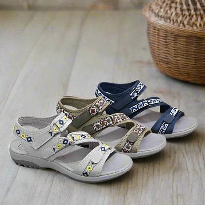 Damen Sandalen Mit Fersenriemen