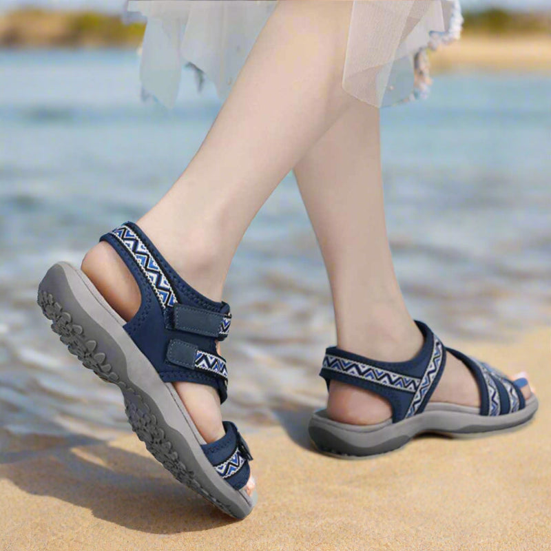 Damen Sandalen Mit Fersenriemen