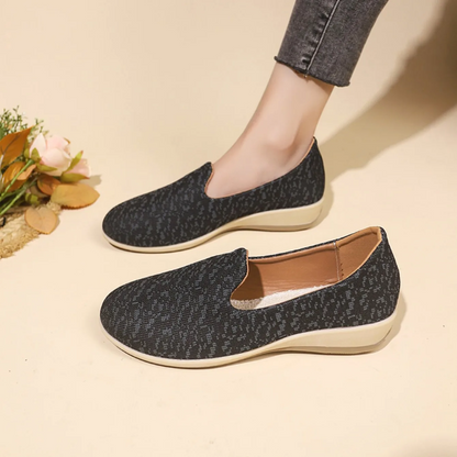 Bequeme Slipon Loafer Damen Lebhaftes Muster Blau Unbekannt