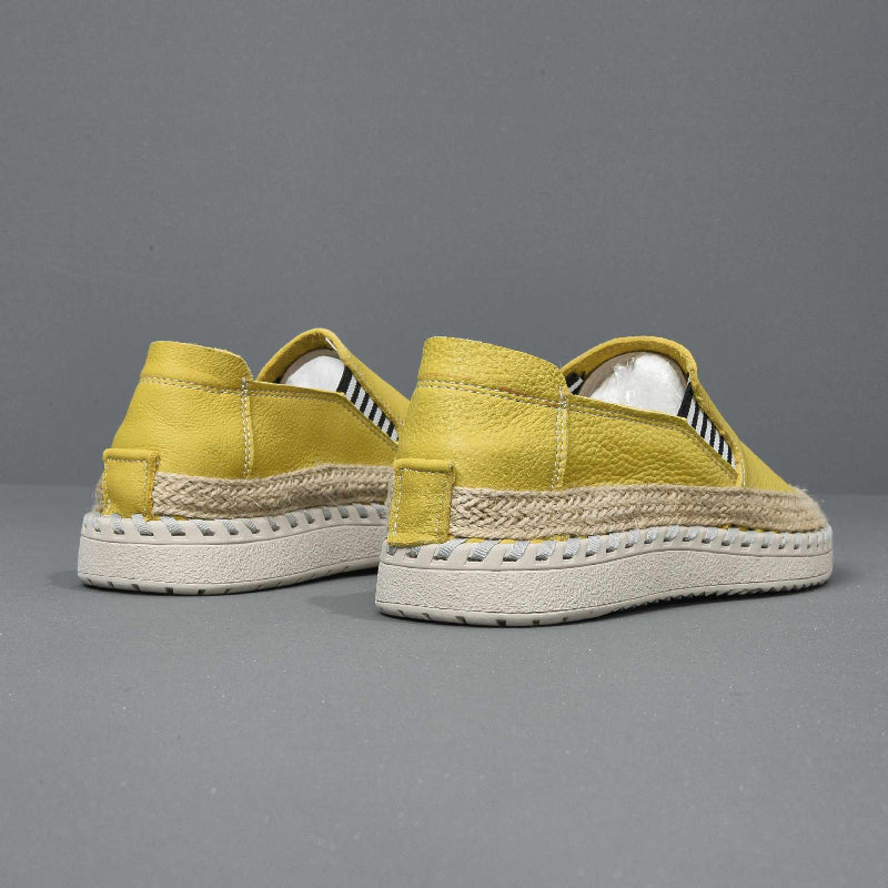 Eigenmarke Rindsleder Espadrilles Unisex Bordeauxrot