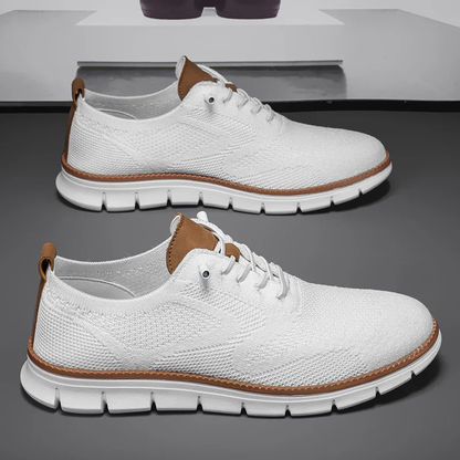 Klassische Herren Slip On Schuhe Beige Netzstruktur Komfort