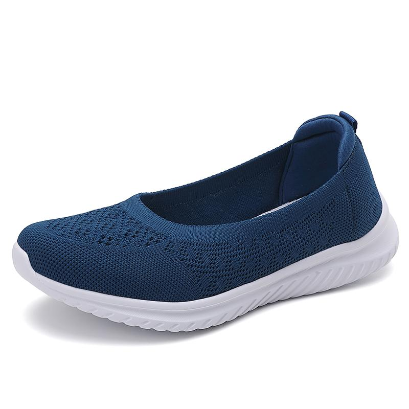 Orthopädische Damen Slip On Schuhe Lila Komfort Fußstütze