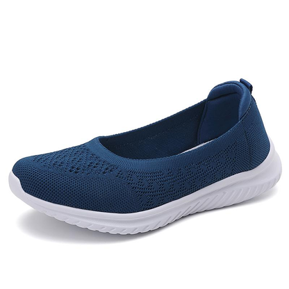Orthopädische Damen Slip On Schuhe Lila Komfort Fußstütze