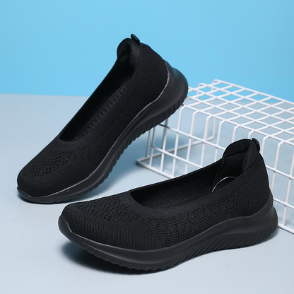 Orthopädische Damen Slip On Schuhe Lila Komfort Fußstütze