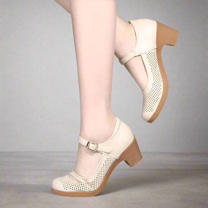 Damen Sandalen Blockabsatz Schwarz Luftdurchlässig Komfort