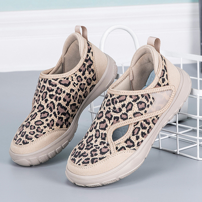 Leopard Print Orthopädische Slip-On Schuhe Für Damen