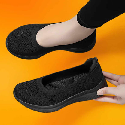 Orthopädische Damen Slip On Schuhe Lila Komfort Fußstütze
