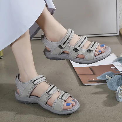 Clarks Damen Sandalen Grau Verstellbar Arch-Unterstützung