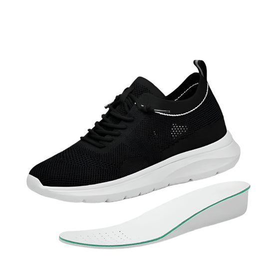 Sportschuhe mit 6 cm Erhöhung und anatomischer Unterstützung
