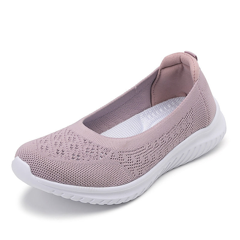 Orthopädische Damen Slip On Schuhe Lila Komfort Fußstütze
