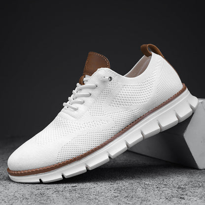 Klassische Herren Slip On Schuhe Beige Netzstruktur Komfort