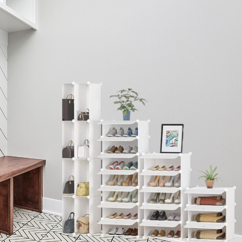 Narrow Shoe Shelf Cabinet for Entryway and Closet