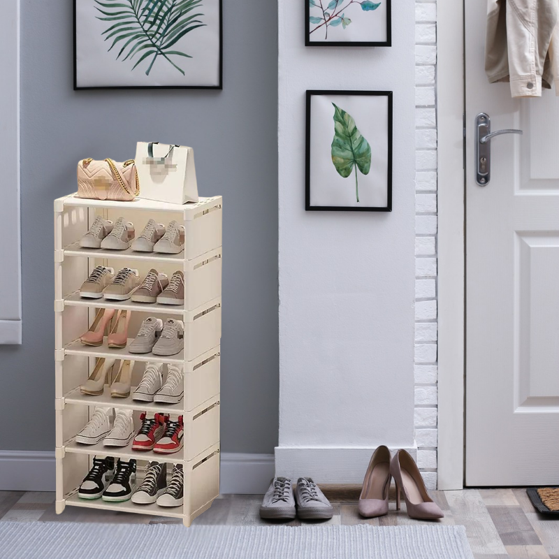 Narrow Shoe Shelf Cabinet for Entryway and Closet