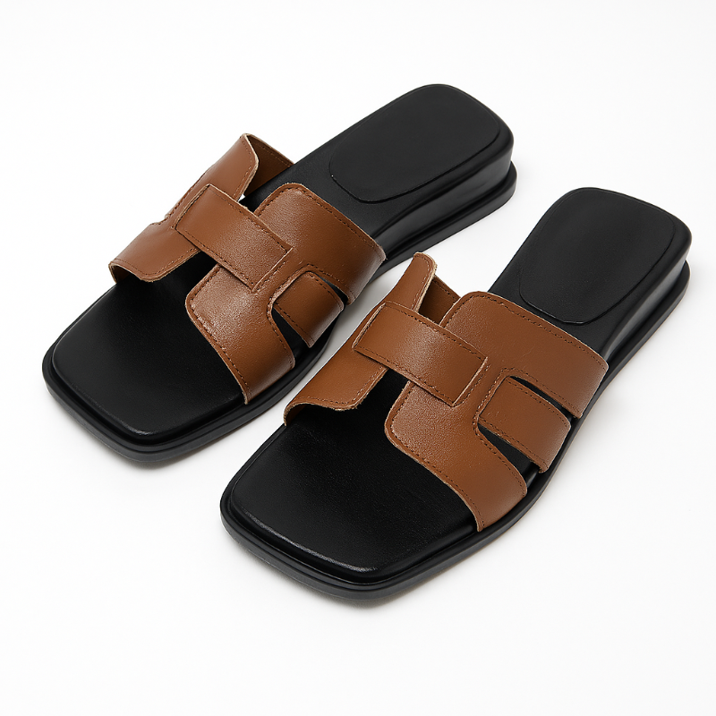 Damen Sandalen mit eckiger Spitze im French Chic Stil