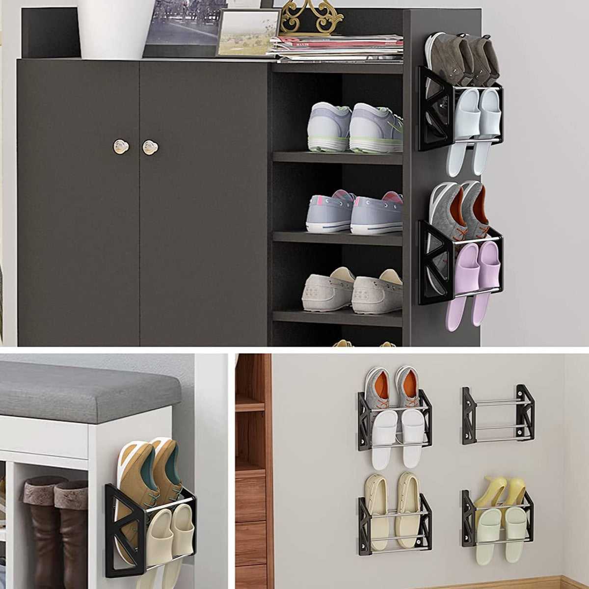 Self Adhesive Wall Hanging Shoe Rack