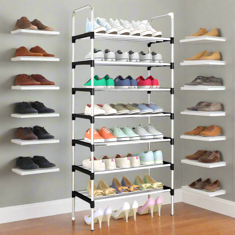 8 Tier Tall Shoe Shelf for Closet