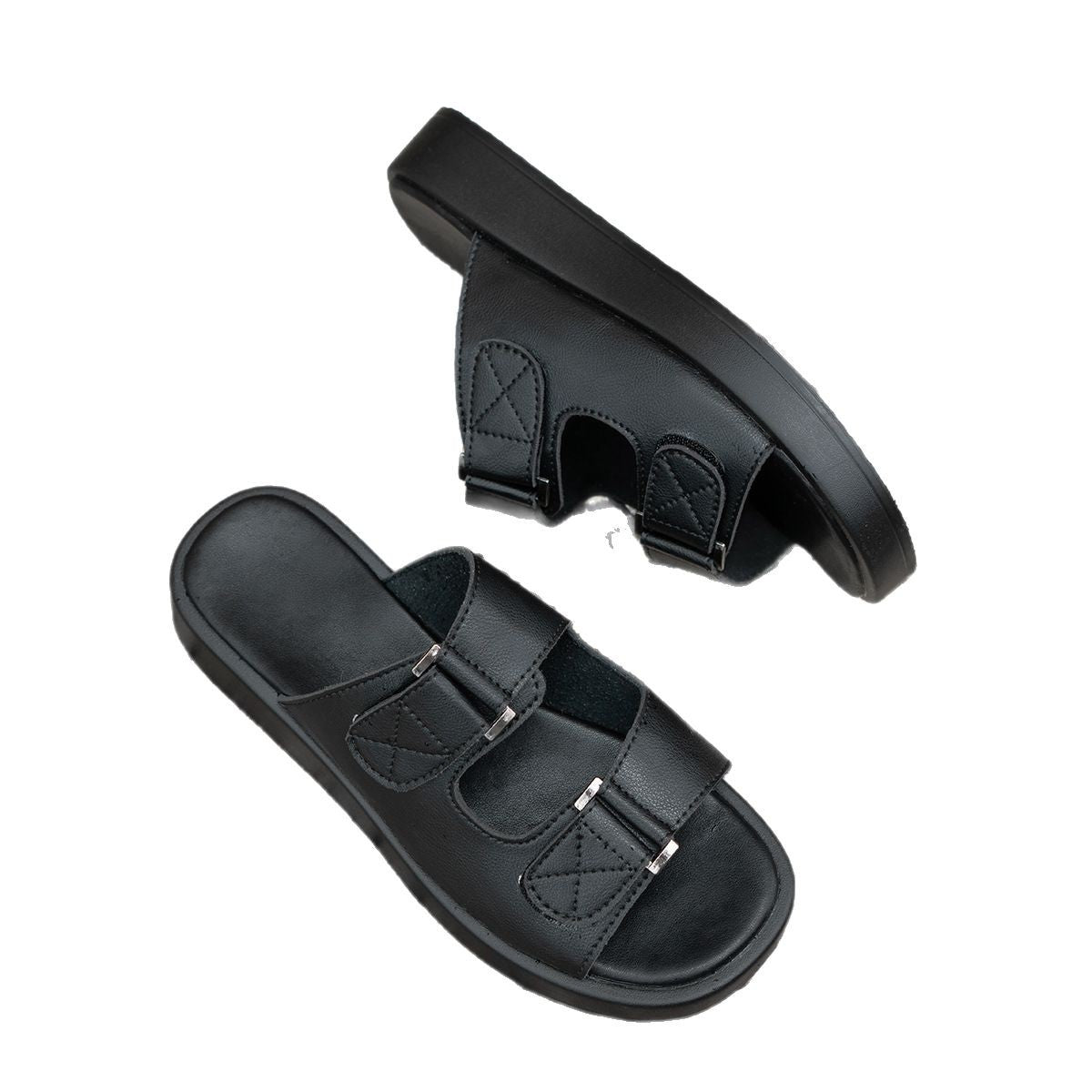 Damen Klettverschluss Sandalen Mit Plattform Sohle