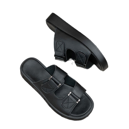 Damen Klettverschluss Sandalen Mit Plattform Sohle