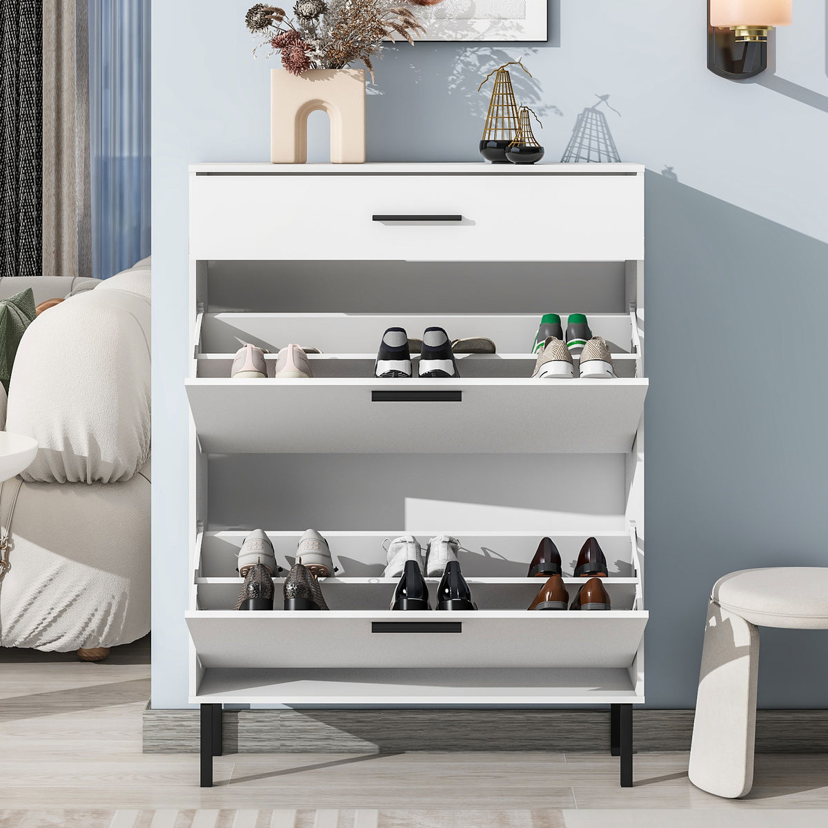 White Shoe Cabinet