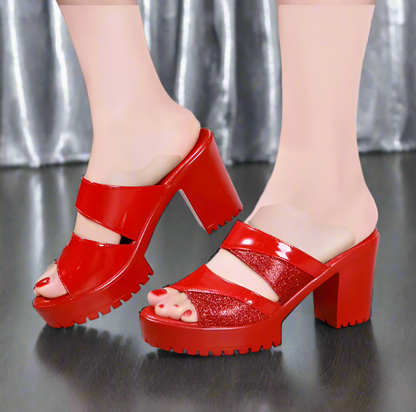 FlexiCare Orthopädische Sandalen Blockabsatz Bequem Damen