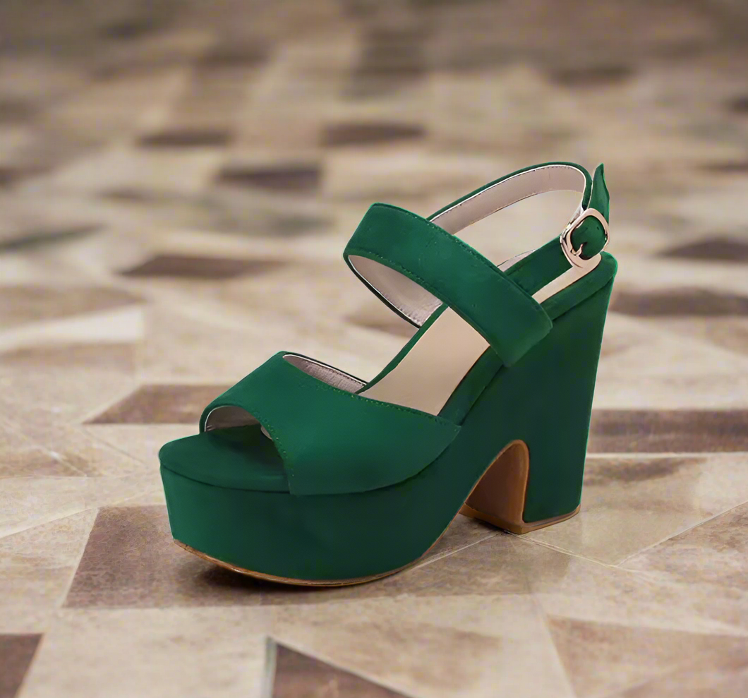 Damen Keil-Sandalen Blau Mit Ergonomischem Fußbett