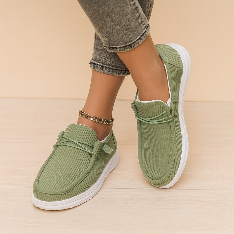 Damen Senfgelb Canvas Sneaker Plattform Sommerkomfort