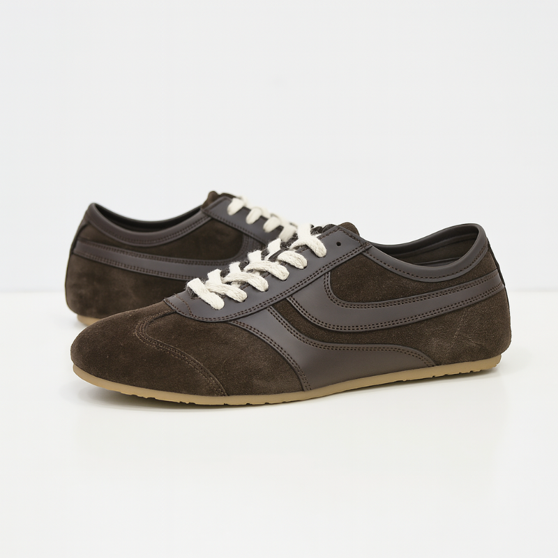 Klassische Ledersneaker mit Schnürung – Komfortable, zeitlose Damenschuhe