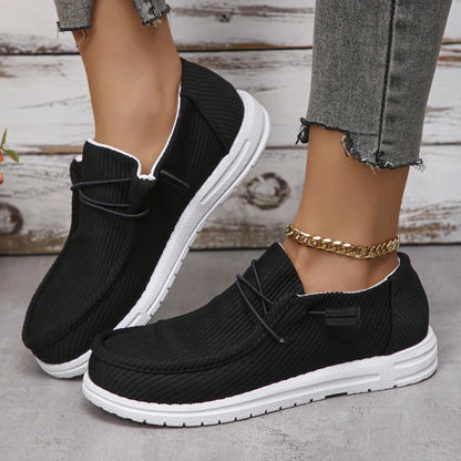 Cora Women's Slip-On Sneakers | Breathable Canvas, Platform Design 6