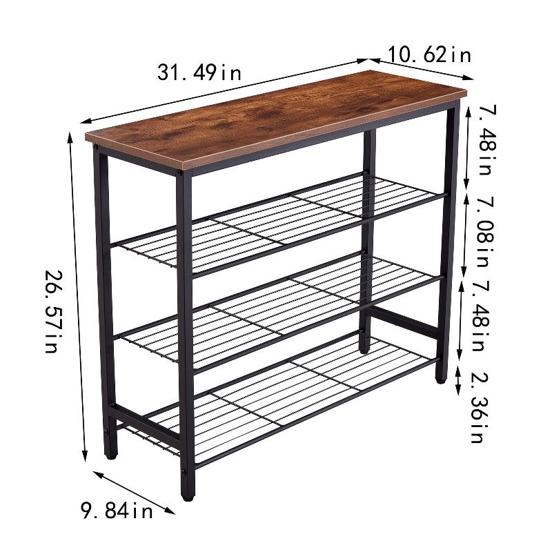 Modern Deluxe Stow 4-Tier Shoe Rack