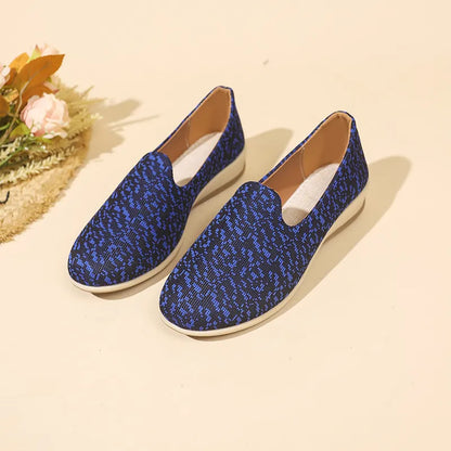 Bequeme Slipon Loafer Damen Lebhaftes Muster Blau Unbekannt
