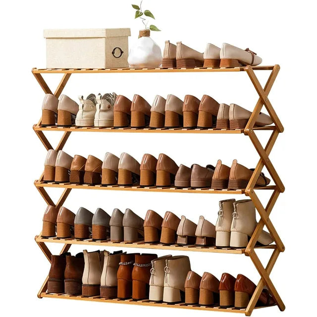 Easy Storage Eco-Friendly Bamboo Shoe Rack