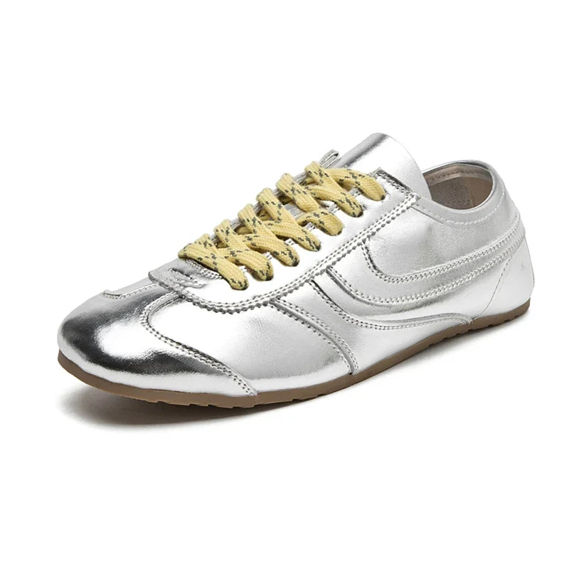 Gina Women's Sneakers | Genuine Leather, Retro Lace-Up Design 4