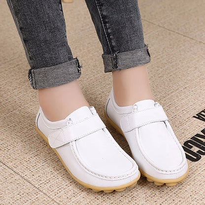 Orthopädische Lederloafer Damen Mit Klettverschluss