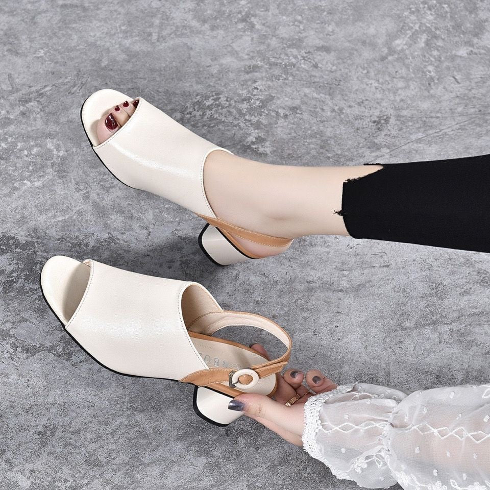 Elegante Slingback Sandalen Damen Mit Offenem Zehenbereich