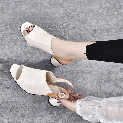 Elegante Slingback Sandalen Damen Mit Offenem Zehenbereich